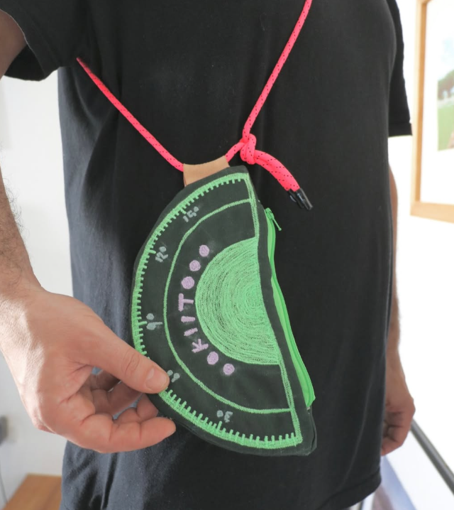 Handmade Green Ruler Bag