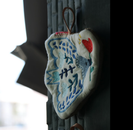 Handmade Blue Bird Shaped Coaster