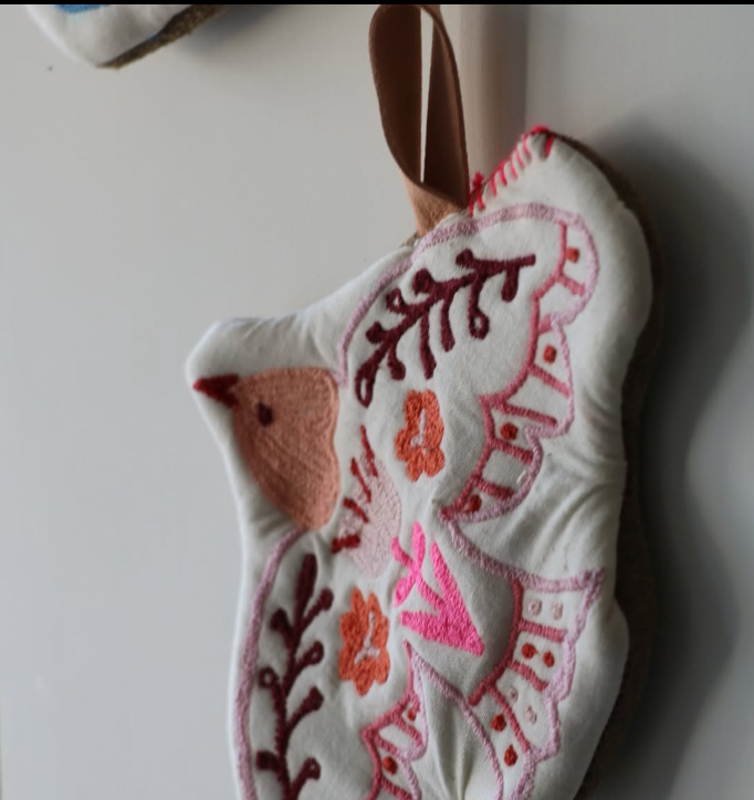 Handmade Red Bird Shaped Coaster