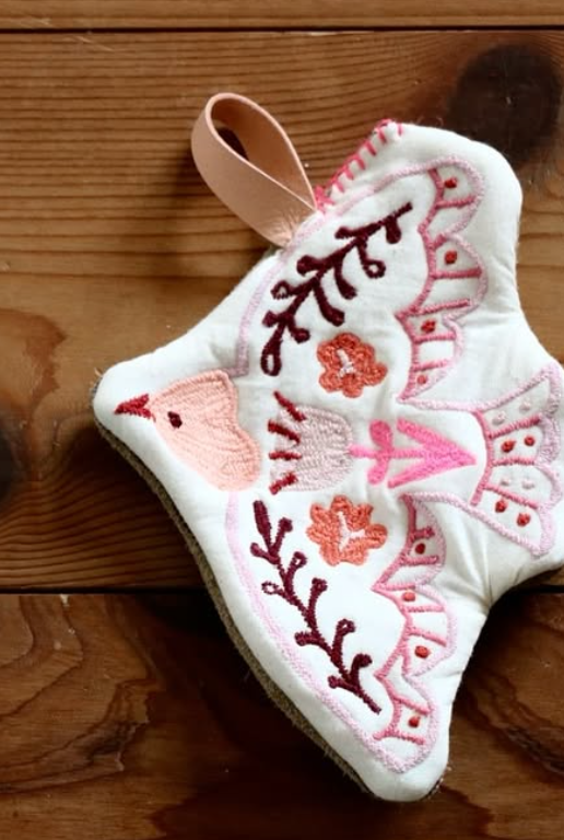 Handmade Red Bird Shaped Coaster