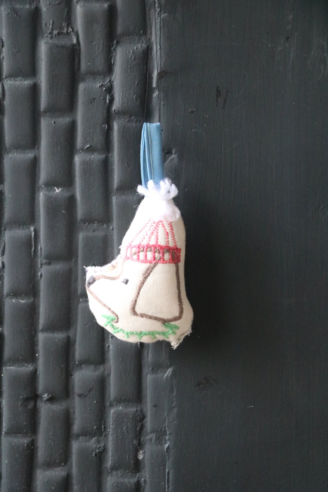 Handmade Cute Dog with Hat Ornament