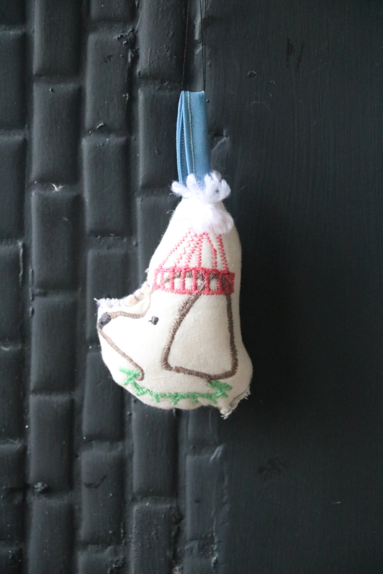 Handmade Cute Dog with Hat Ornament
