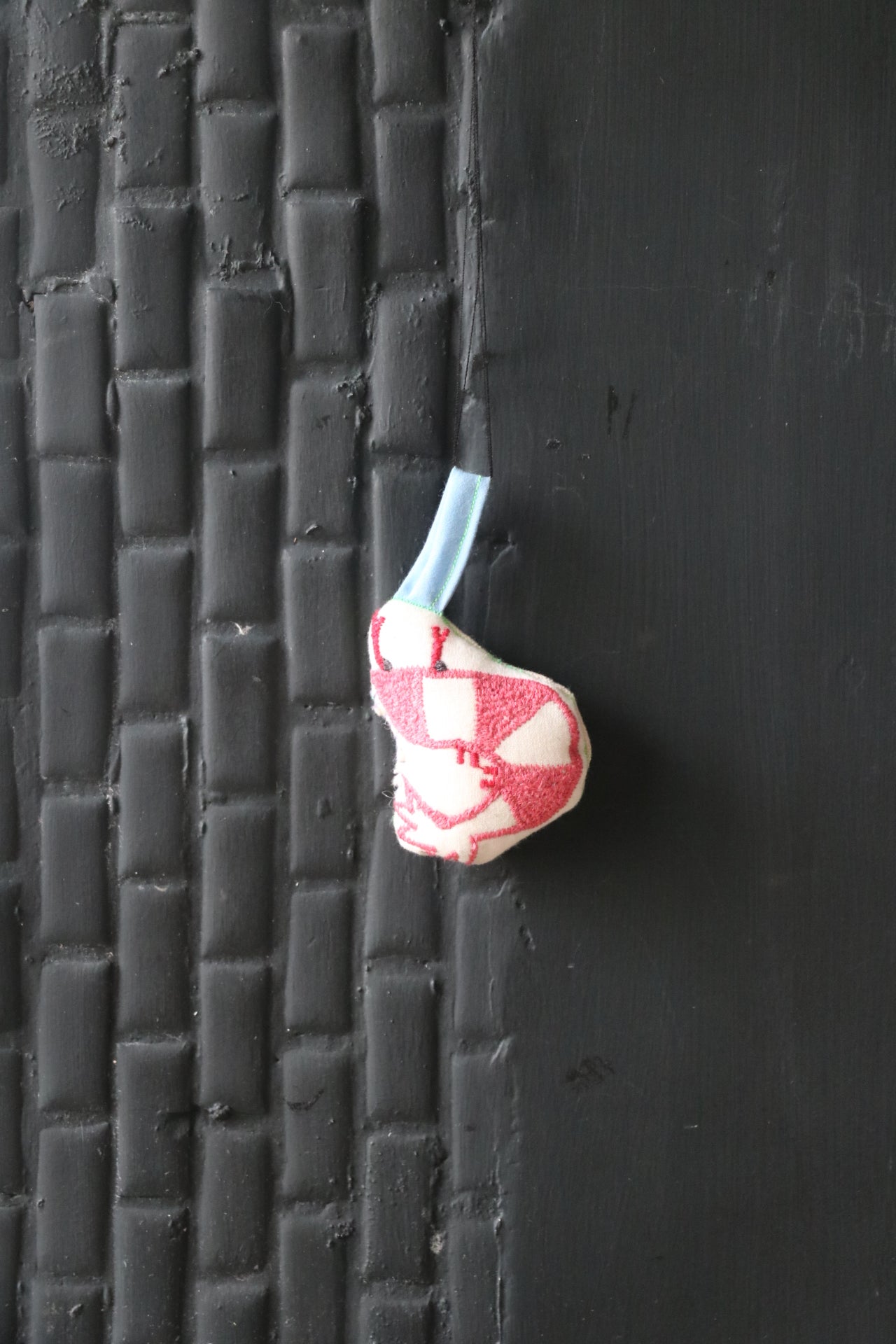 Handmade Shrimp‑Shaped Christmas Ornament