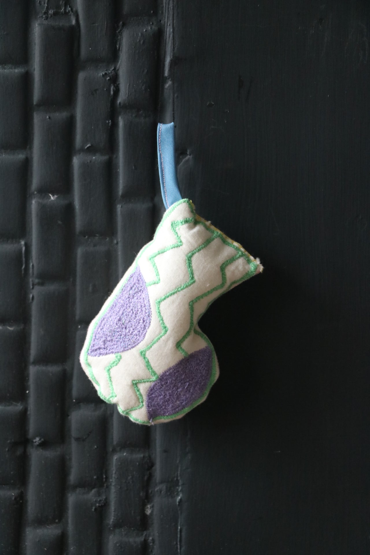 Handmade Mini Santa Sock Ornament