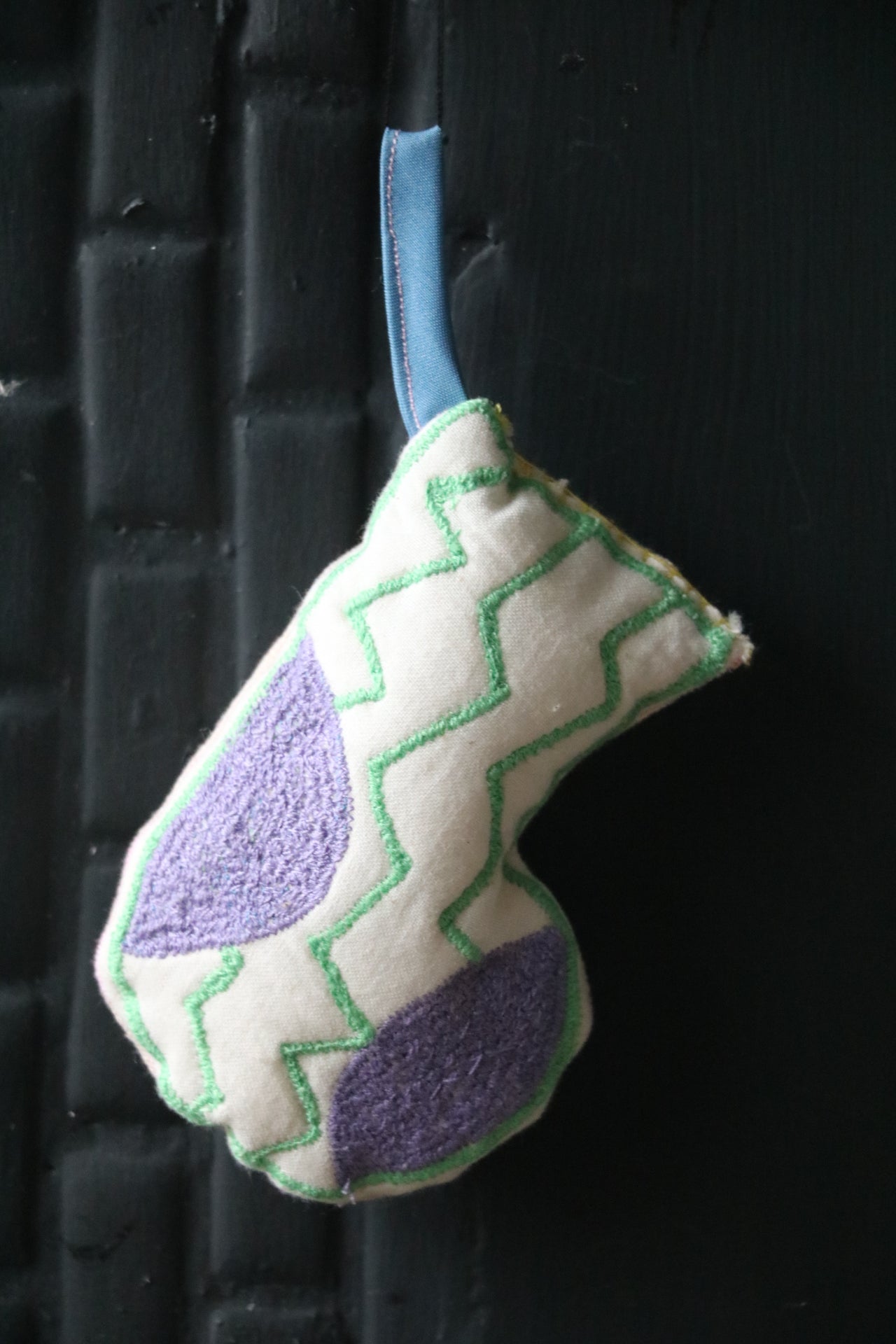 Handmade Mini Santa Sock Ornament