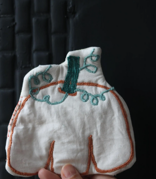 Handmade Pumpkin-Shaped Coaster