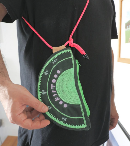Handmade Green Ruler Bag