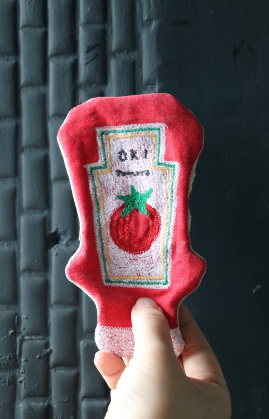 Handmade Ketchup Bottle Shaped Coaster